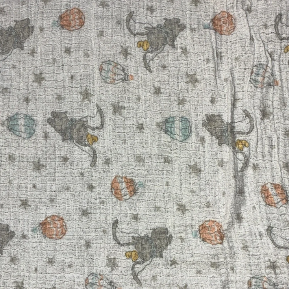 HUGE ADEN + ANAIS DISNEY DUMBO MUSLIN SWADDLE BLANKET SECURITY LOVEY BABY